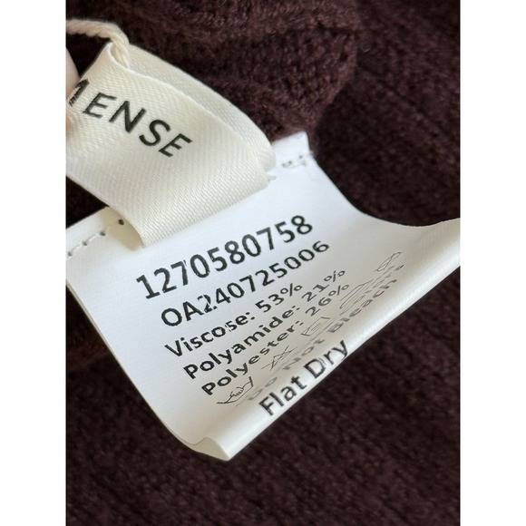 Commense Knit Maxi Sweater Dress XL Brown Burgundy Ruffle Ribbed - Picture 9 of 10